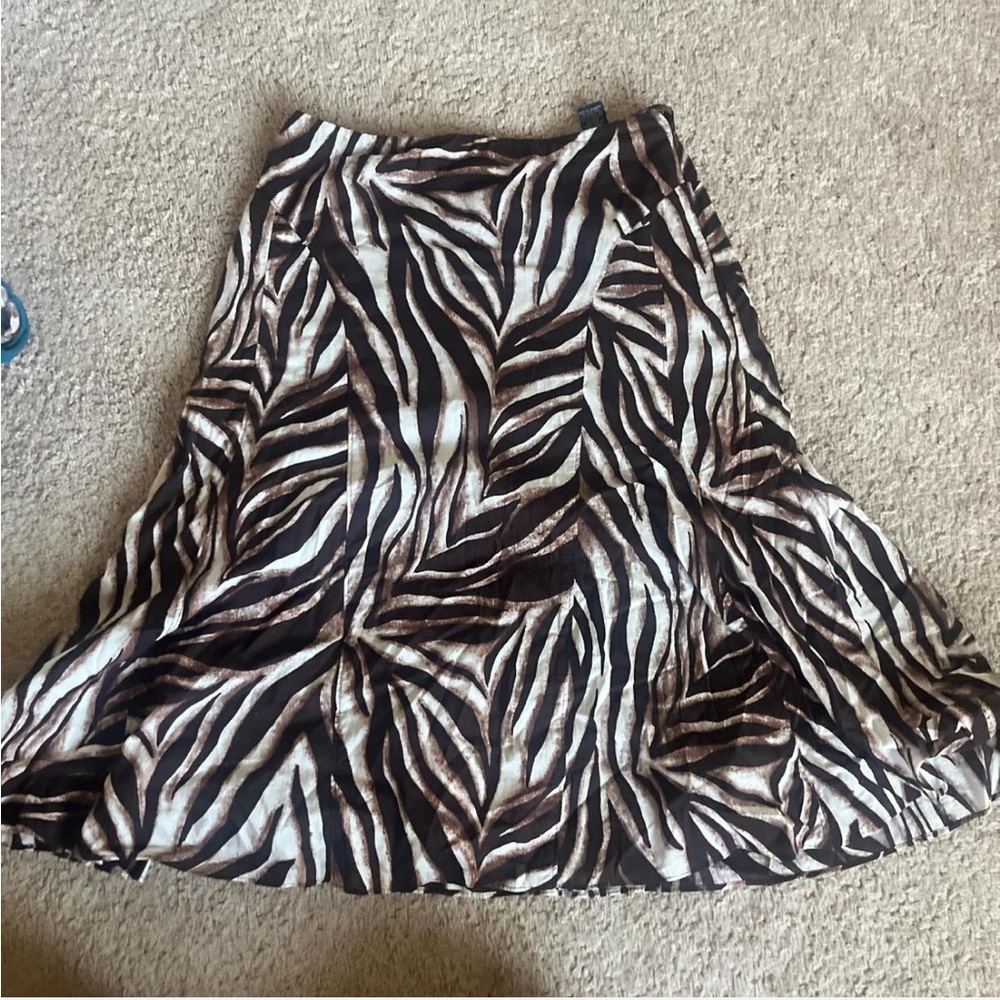 Jones New York Pattern Midi Skirt